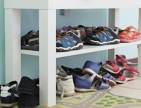 Kindgerechtes Wohnen Schuhregal